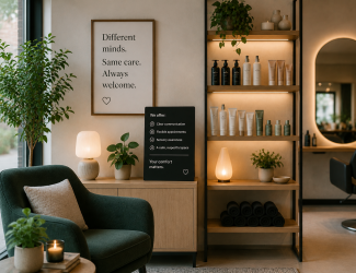 beauty salon reception