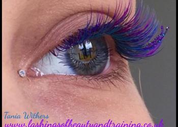 Purple Glitter Lashes by Tania Withers / Tania Palmer